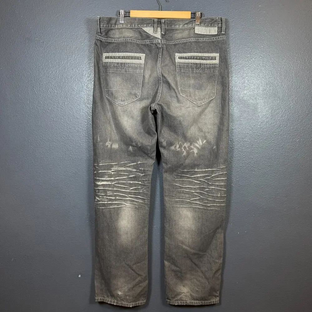 Sean john 38 men’s grey jeans pants Y2K style baggy